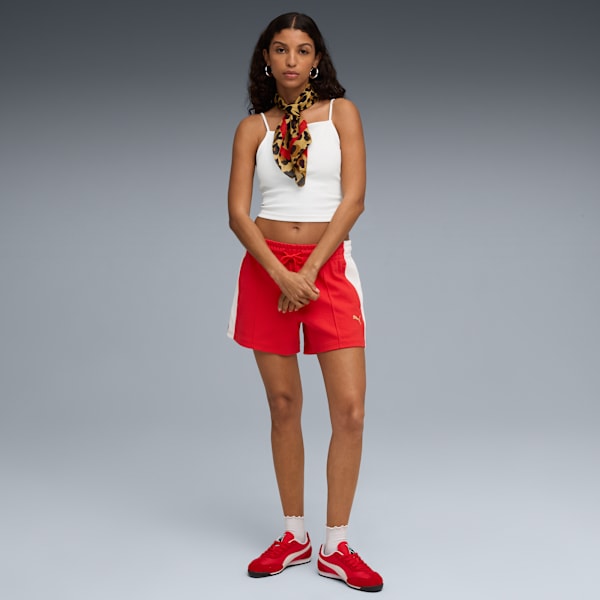 T7 Pintuck 4" Shorts Women, For All Time Red, extralarge